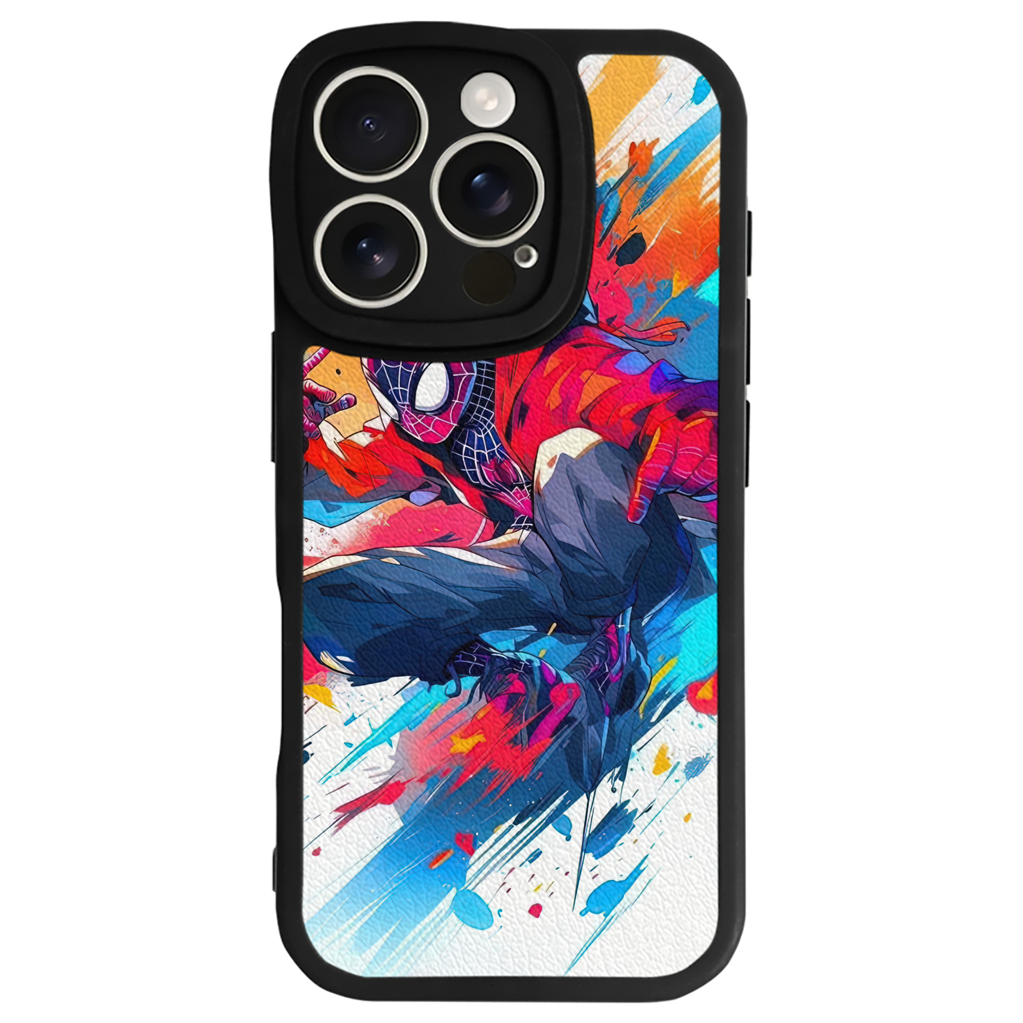 （画像用） Spider Man スパイダーマン 【iPhone 16シリーズ対応】シリコンスマホケース（レザー調） 材質：シリコン